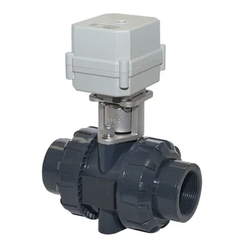 

110-230VAC UPVC/CPVC Motorized Ball Valve BSP/NPT 1-1/2'' 2 Way Full Port Electric Valve With Indicator Capacitor Auto Return