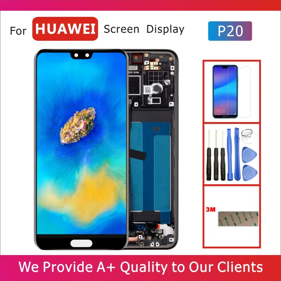 Tested 5.8&quot LCD Display for Huawei P20 with Touch Screen Digitizer Assembly Replacement EML-L09 L29 | Мобильные телефоны и