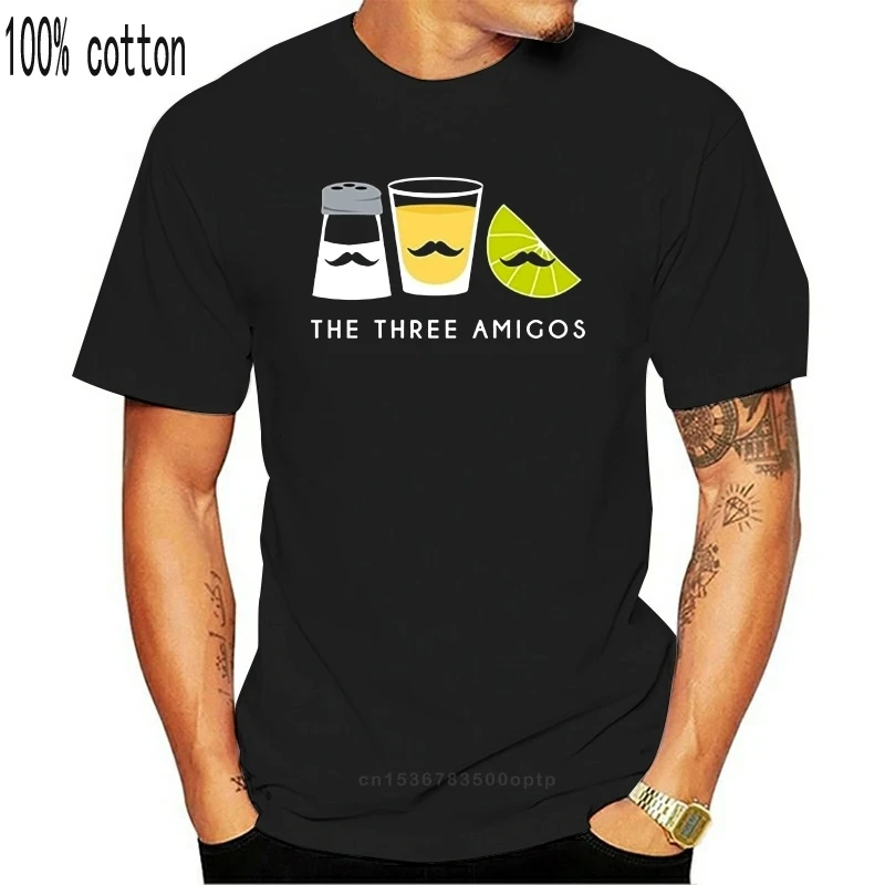 Camisetas divertidas de tres Amigos, camisa de Tequila, sal de limón, Cinco de Mayo, regalo clásico, informal, 2019
