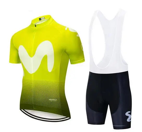 02 Команда movistar Fietsen Kleding Bike jersey Ropa Snel Droog Heren Fiets zomer pro Wielertruien 9D гелевые шорты - Цвет: 02