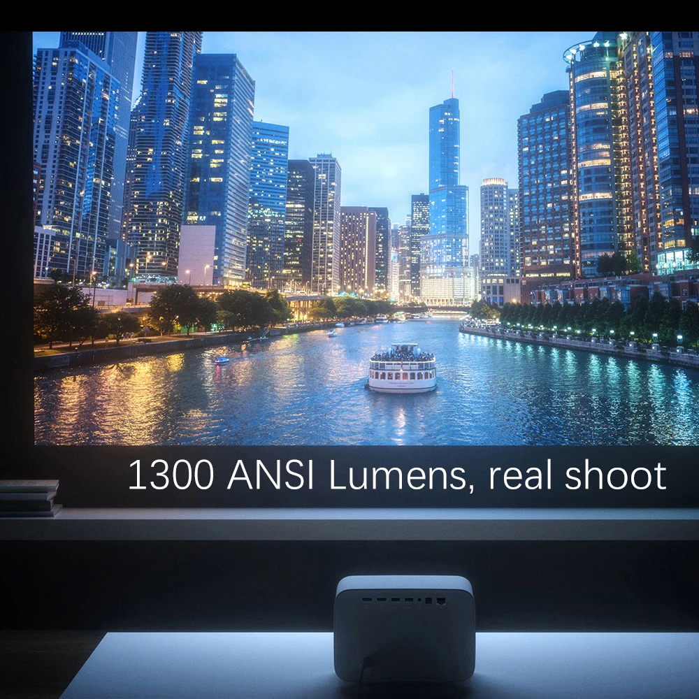 Проектор Xiaomi mijia 2 pro DLP 1080P 1300 ANSI поддержка 4K видео ТВ домашний кинотеатр Full HD