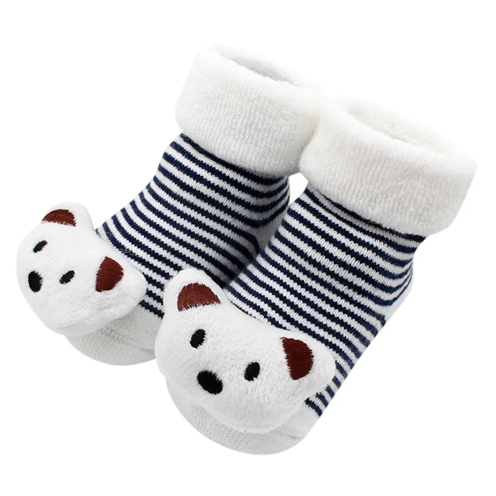 В году, новые хлопковые нескользящие носки для новорожденных девочек и мальчиков с милыми звездами теплые детские носки для малышей