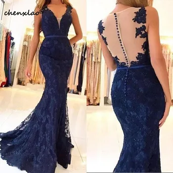 

Lace Appliques Prom Party Dresses Glamorous Sweetheart Spaghetti Straps Mermaid Evening Dresses Elegant Formal Dresses