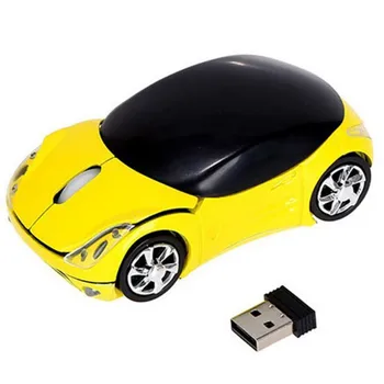 

2.4G Wireless Mouse Car Mouse Cartoon Korean Sports Car Photoelectric Mouse Bubble Bag Packaging Without Battery Silver
