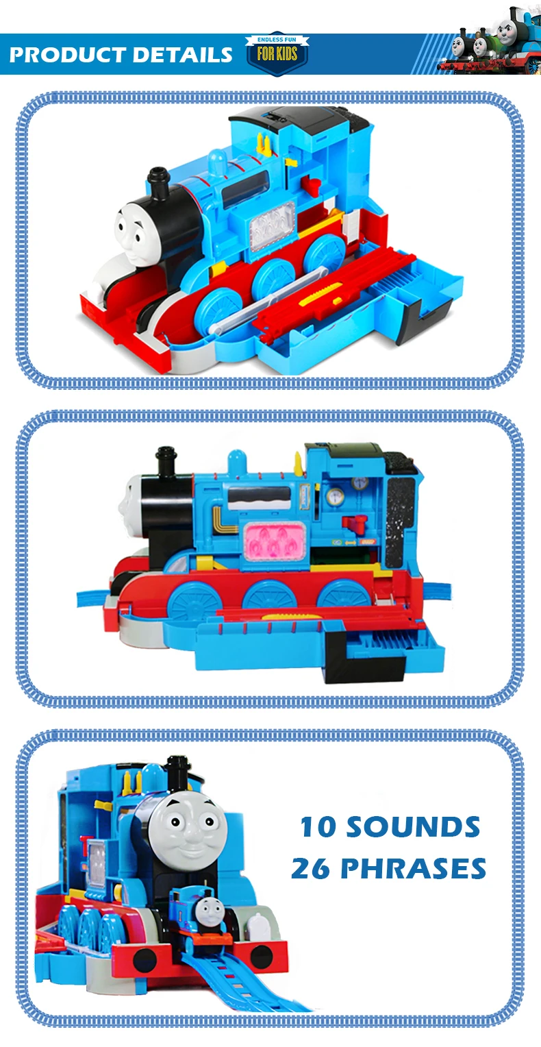 Детские игрушки Томас и друзья моторизованный Железнодорожный гигантский Томас Поезд Автомобиль электрическая Многофункциональная игрушка для детей Рождественский подарок FVC06
