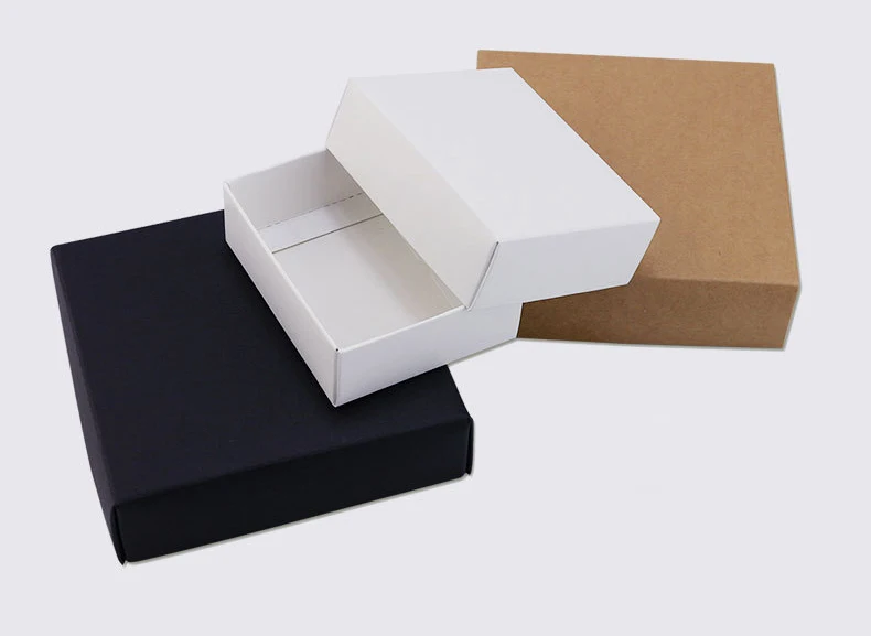 Black 350gsm мульти размер белый/черный/бровей бумага подарочная коробка большого размера упаковка на заказ черная крафт-бумага коробка упаковочная коробка картонные коробки - Цвет: Black