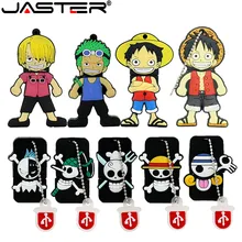 JASTER one piece 64 Гб USB флеш-накопитель 4 ГБ USB 2,0 Мультфильм Луффи U диск 16 Гб флэш-накопитель 32 Гб Флешка 8 Гб 128 ГБ USB карта памяти