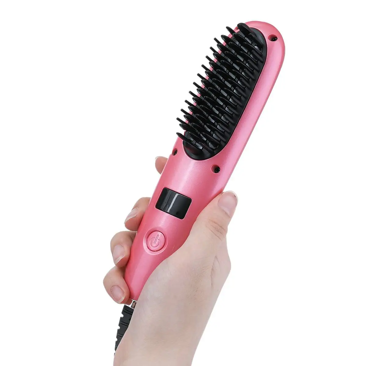 

Hair Straightener Ceramic Straightener Brush Digital Fast Electric Comb Irons Auto Straight Hair Comb Wet and Dry Hair Care 106E