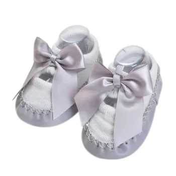 

Cotton Infant Baby Boys Girls Bow Socks Warm Anti Slip Floor Socks Leg Warmer Newborn Toddler Baby Shoes