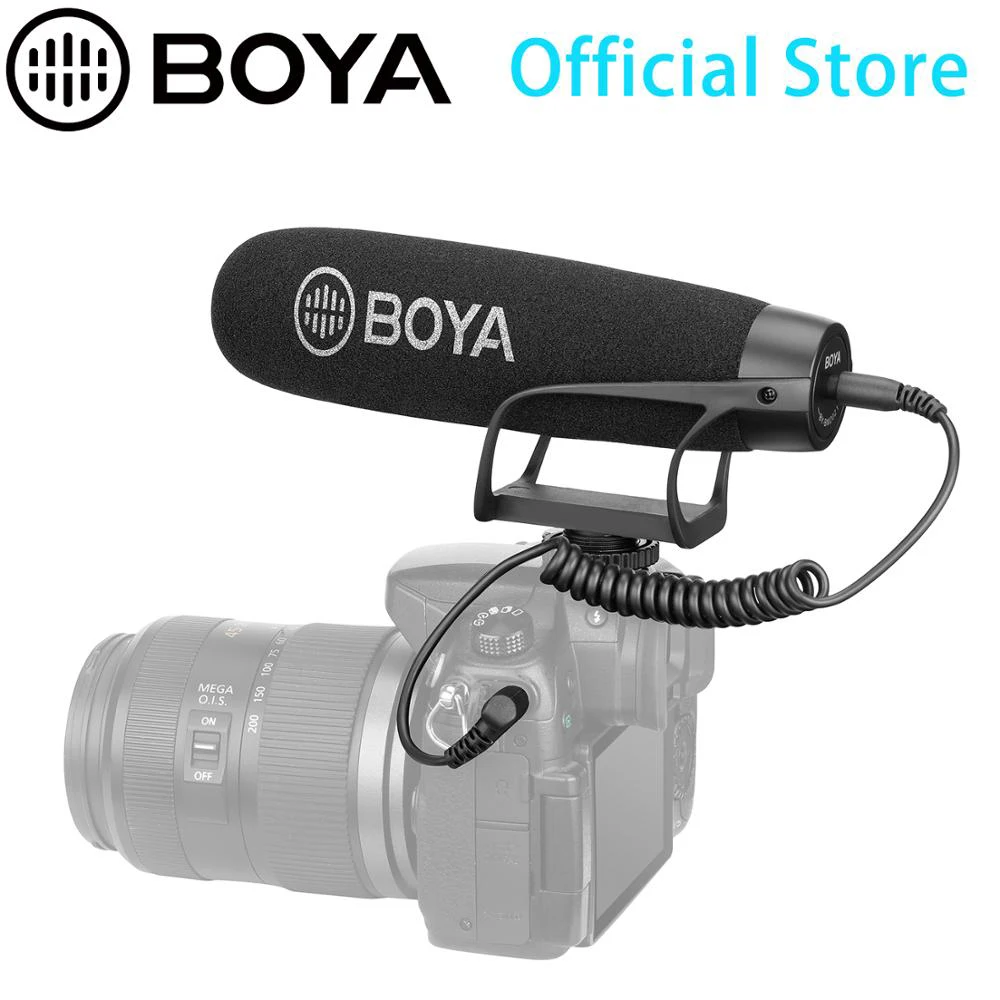 BOYA BY BM2021 суперкардиоидный микрофон для ружья с TRRS & TRS разъемами IOS Andrioid смартфона