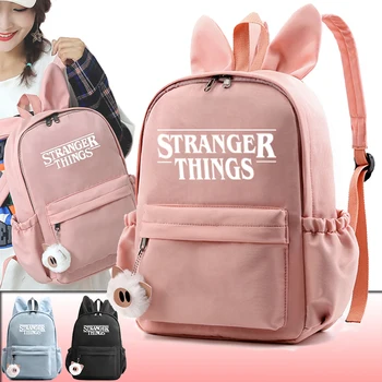 

Cute Letters Backpacks For Girls Casual School Students Stranger Things Shoulder Bag Women Large Capacity Travel Bags