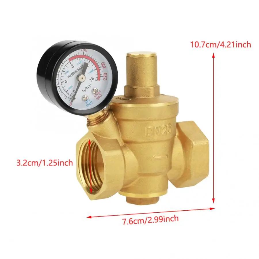 0.8Mpa Durable Brass Pressure Relief Electric Water Heater Kitchen Safety Valve Adjustable Pressure Control Devices