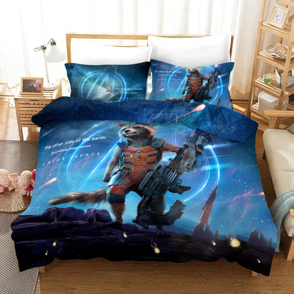 Queen Size Marvel Bedding Set For Children Bed Decor Super King