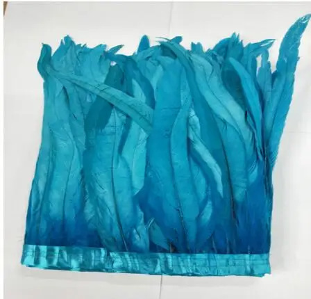 Дизайн 5 ярдов/л Цвет Петух Coque хвост бахрома 30-35 см шитье петух отделка из перьев/ленты 12 цветов - Цвет: Озерный синий