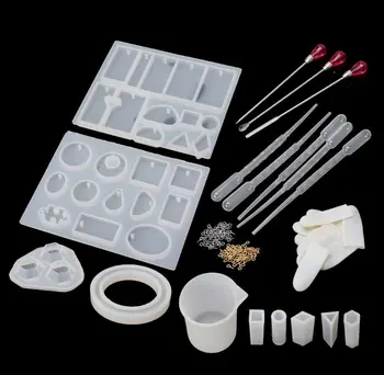 

10 Pack Resin Casting Jewelry Pendant Mold and Tool Kit for Resin Jewelry Making