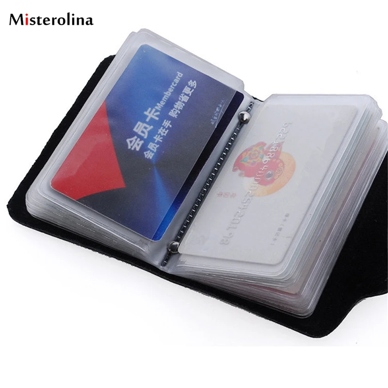 Good Value Business-Card-Holder Wallet Passport-Card 12/24-Bits-Card-Case Credit Pu-Leather-Function 6Q5A3K9np