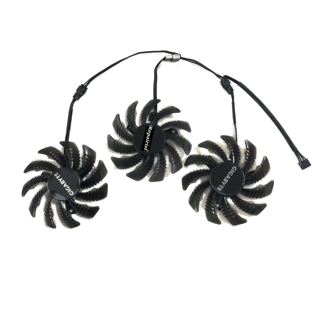 3Pcs/Set Pld08010S12Hh,75Mm Diameter,Gpu Cooler,Ventilatore Per Schede Grafiche,Per Gigabyte Rtx2060 Super Gaming Oc8G,Per Gigabyte Rx 5600 Xt Gaming,