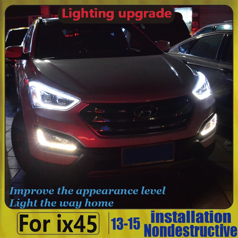 Светодиодная лента головного света 2013 2014 года для Hyundai New Santa Fe ix45 передсветильник