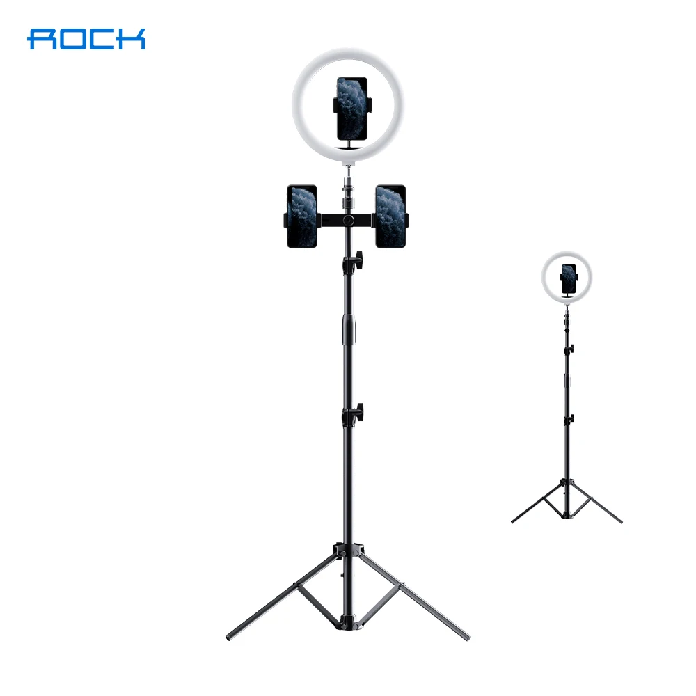 

ROCK Live Phone Tripod Holder 10" 26 cm Ring Light with Tripod Stand Studio Circle Light Video Live Phone Holder for Live Stream