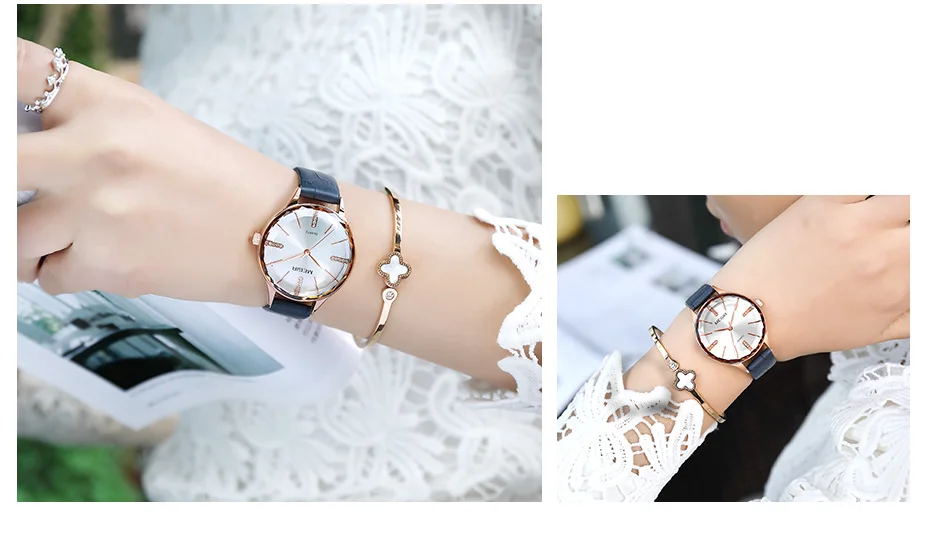 MEGIR роскошные женские часы Reloj Mujer синие кожаные женские кварцевые женские наручные часы Часы Relogio Feminino дропшиппинг