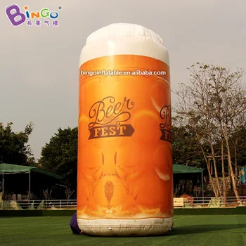 

4 meters height inflatable beer mug displaying toy customized print advertising item beer bottle decoration for pub sales
