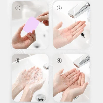 

25 PCS / Set Travel Portable Fragrance Soap Soap Bath Cleaning Aroma Soap Mini Paper Soap Travel Essential