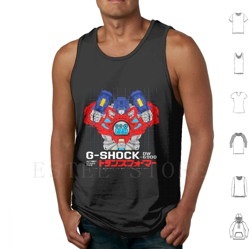 X Canotte Gilet Autobots Cybertron Decepticons G Shock Hypebeast Robot Streetwear G Shock Frogman