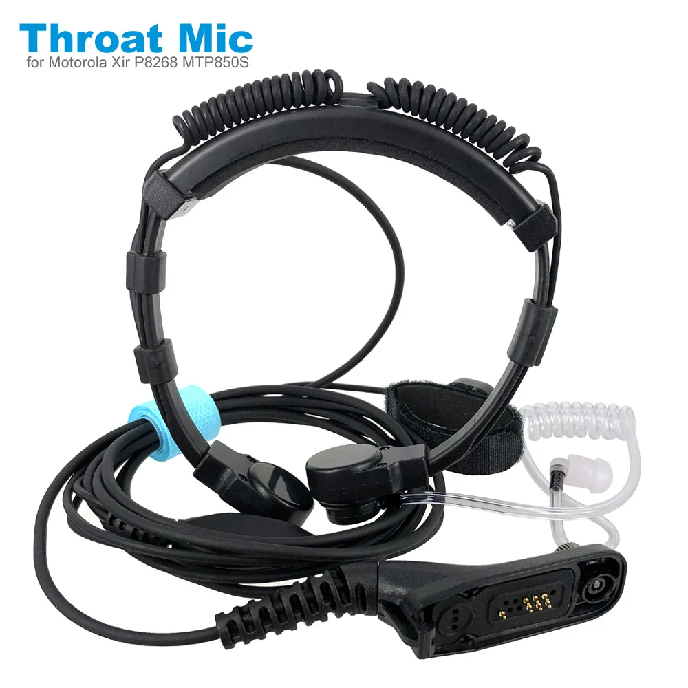 Air Tube Throat Vibration Mic Headset for Motorola Xir P8268 P8200 MTP850S DP3600 APX 2000 DGP8550 Walkie Talkie Earpiece air tube throat vibration mic headset for motorola xir p8268 p8200 mtp850s dp3600 apx 2000 dgp8550 walkie talkie earpiece