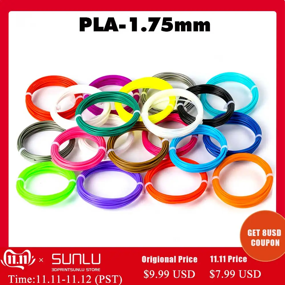 

SUNLU 1.75 PLA 3D Printing Pen Filament Refills For Children DIY Crafts Consumable PLA Filament 5m Send By Random Color
