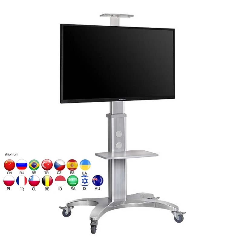 Aluminium 50 1P Tv Mobiele Kar Gratis Lifting 32 " 65" Led Lcd Plasma Trolley Stand Av Plank Camera Houder|tv trolley stands|tv mobile carttv trolley - AliExpress