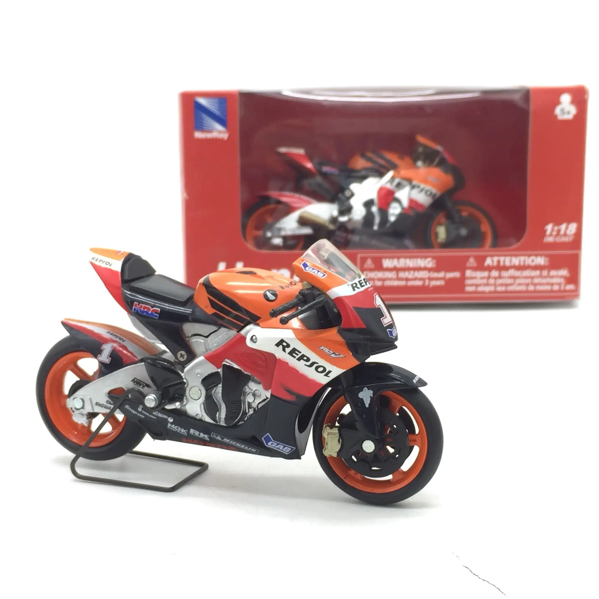 

5pcs/lot Wholesale NEWRAY 1/18 Scale Motorbike Model Toys HONDA CBR 1000 RR Repsol Diecast Metal Motorcycle Model Toy