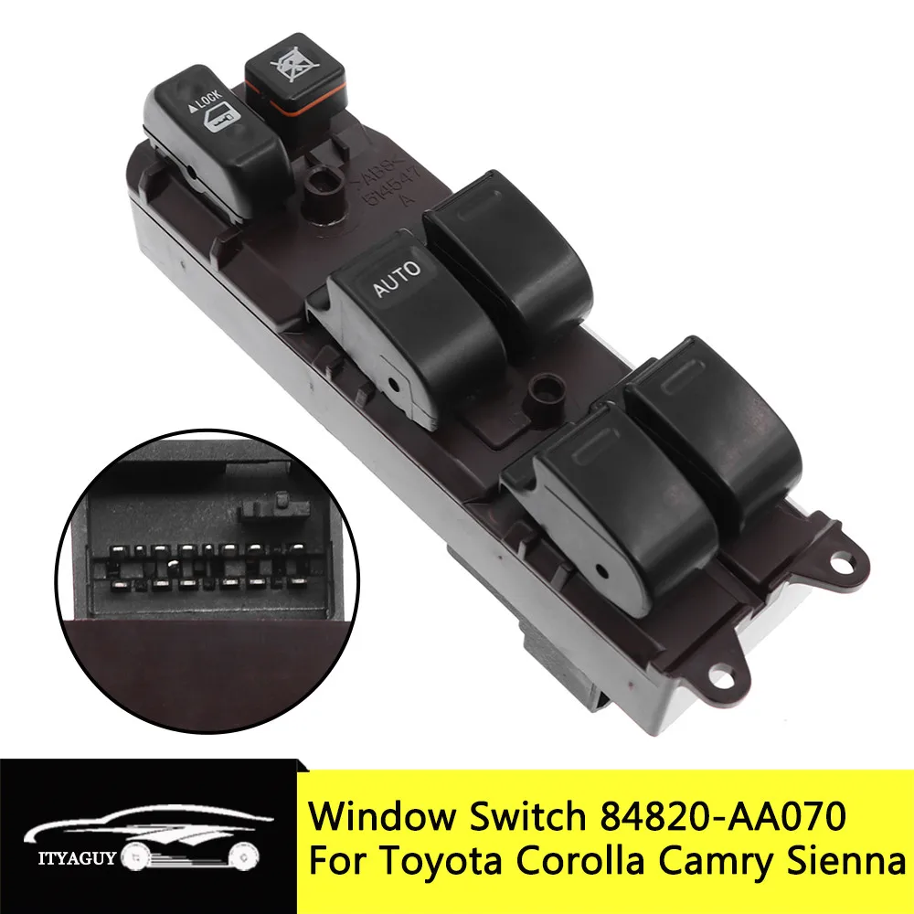 AUTO Down for Toyota Camry Tacoma Matrix Corolla Scion xA xB 14 Pins ONLY Window Lock(14 Pins) Power Master Window Switch LHD Left Hand Drive 84820AA070 AUTO Down for Toyota Camry Tacoma Matrix Corolla Scion xA xB 14 Pins ONLY Window Lock(14 Pins) Power Master Window Switch LHD Left Hand Drive 84820AA070