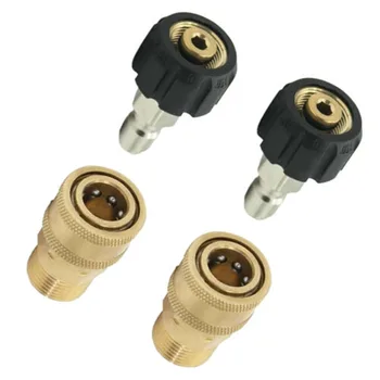 

2 Sets Quick Release Adapter M22/14 Connector +3/8 Female For Pressure Washer 4x2.2x2.2cm Pressure Washer Hose Adapter