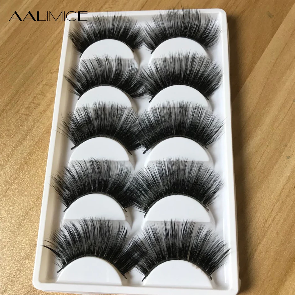 AAlimice 5 / 7 Pair 6D Faux Mink Lashes Long Thick lashes Big Dramatic Volume Eyelashes Strip false eyelash Wholesale Extensions | Красота и