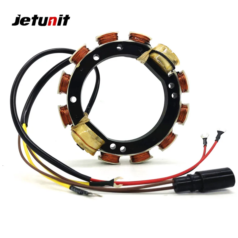 

JETUNIT Outboard Stator Assy 9amp For Johnson Evinrude 120hp-140hp 1988-2001 V4 Loopers 763769 583410 173-3410