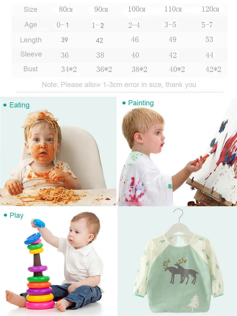 baby glasses Baby Bandana Bibs Cartoon Baby Bibs Waterproof Infant Eating Saliva Towel Children Drawing Long Sleeve Apron Baby Feeding Bibs pacifier for baby