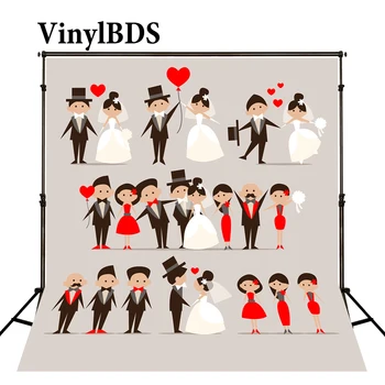 

VinylBDS Romantic Wedding Photography Backdrops Cartoon Villain Background Creative Wedding Photography Photo Large Size Ph