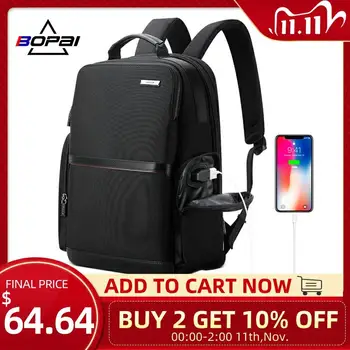 

BOPAI Business Backpack USB Charging Anti Theft Laptop Backpack 15.6Inch Multifunction Backpack Men Back Pack School Breathable