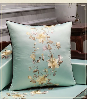 

New minimalist Chinese embroidery flower cushion cove 005