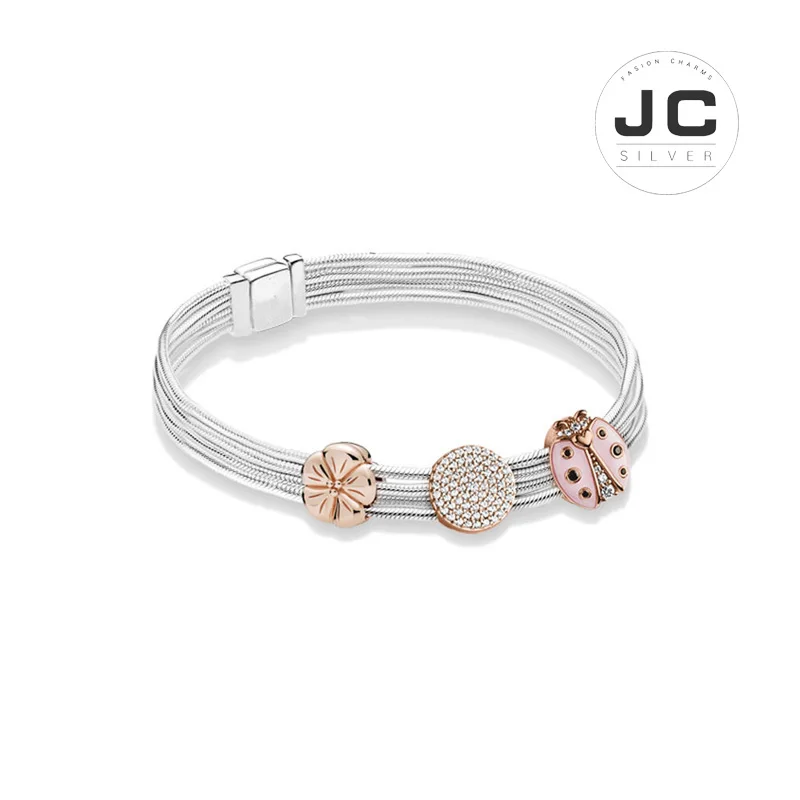 Модный шарм, 925 пробы, серебряный, сделай сам, браслет, цепочка для часов, мужской, женский браслет, Женские аксессуары, ювелирное изделие, подарок