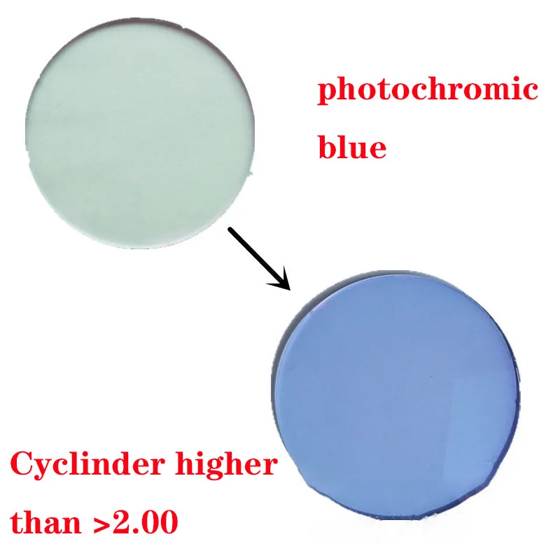 blue high CYL Vazrobe на заказ 1,67 фотохромные очки линзы смола объектив изменить на серый/коричневый анти-Полярный UV00 олеофобное покрытие пленка для мужчин - Цвет линз: blue high CYL