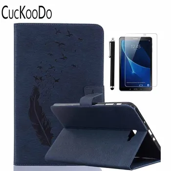 

CucKooDo Pu Leather Case Stand Folding Cover Case For Samsung Galaxy Tab A 10.1" SM-T580 / SM-T585 Tablet +Stylus +Screen Film