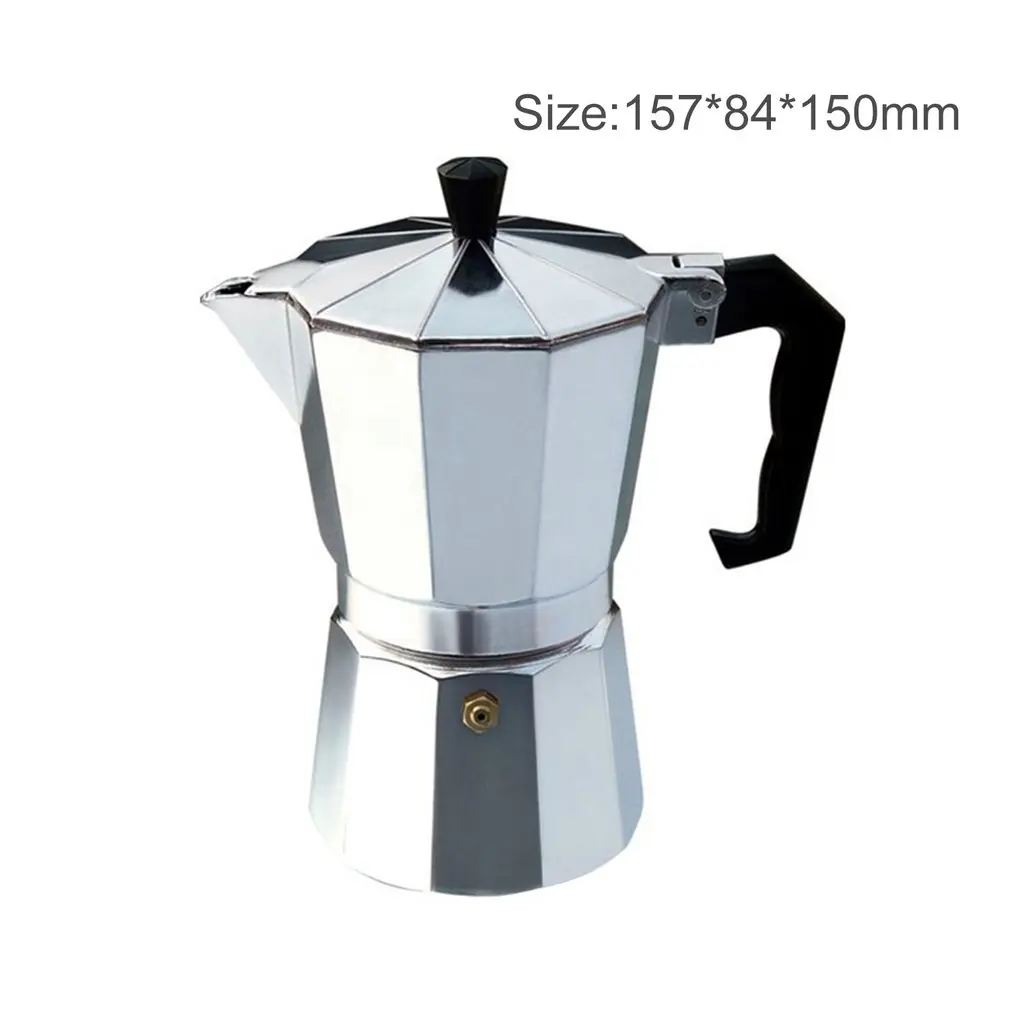 Алюминий Moka горшок Octangle кофеварка для кофе мокко черный кофе Итальянский кофе практичный подарок легко чистить