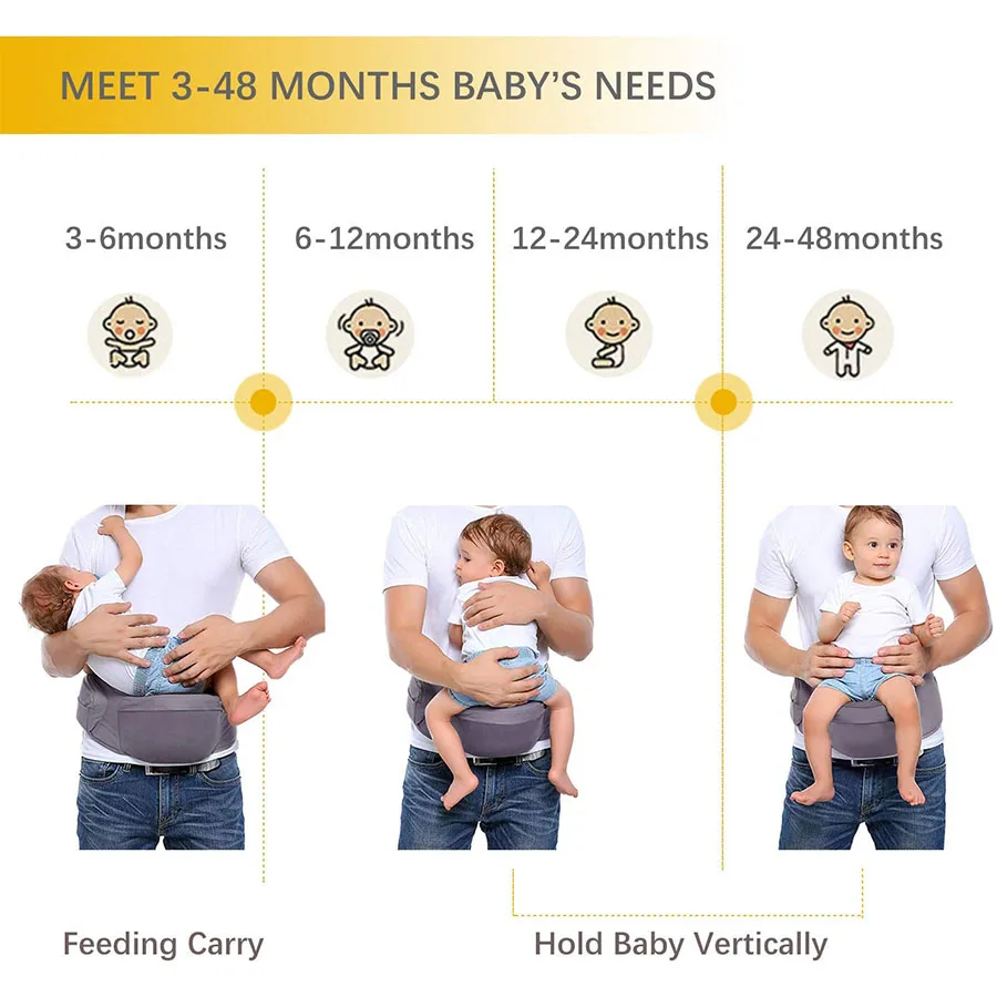 婴儿背带单凳深灰6