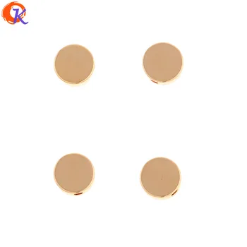 

Cordial Design 100Pcs 8*8MM DIY Connectors/Jewelry Accessories/Round Coin Shape/Genuine Gold Plating/Hand Made/Earring Findings