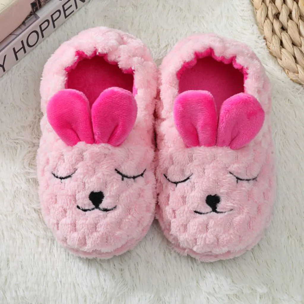 Детские тапочки хлопчатобумажная обувь зимняя детская теплая для малышей милые