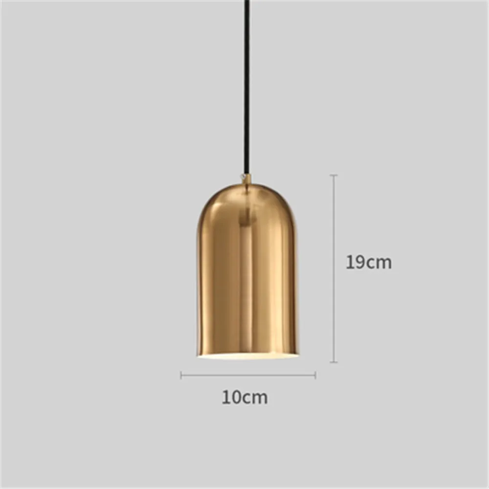 Nordic Design LED Pendant Lamp Loft Decor Modern Gold Iron Single Head Hanging Light Home Lighting Fixtures Indoor Luminaire (3)