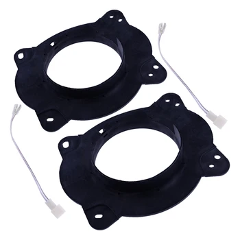 

2 Pin 1 Pair 6.5" Front Door Stereo Speaker Adapter Spacer Rings Plates W/ Speaker Wire Harness Fit for Subaru Impreza Forester