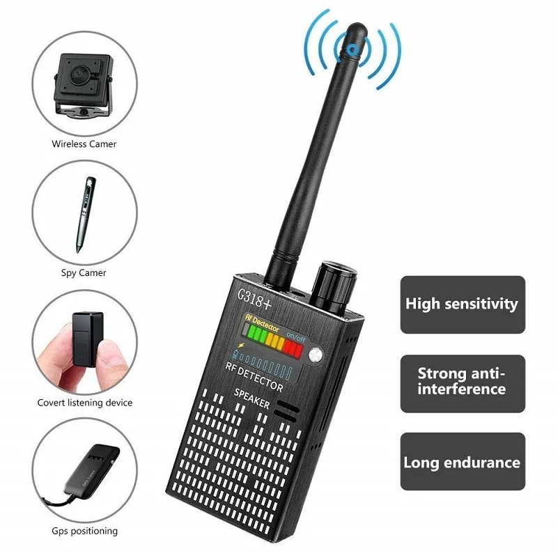 Camaras Espias Escondidas bug detector mini camera hidden camera spy camera GPS tracker GSM card RF sound signal spy finder