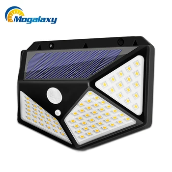 

Mogalgxy 100LED Solar light Outdoor Solar wall lamp for Garden Decoration Street Security Light white light IP65 Waterproof